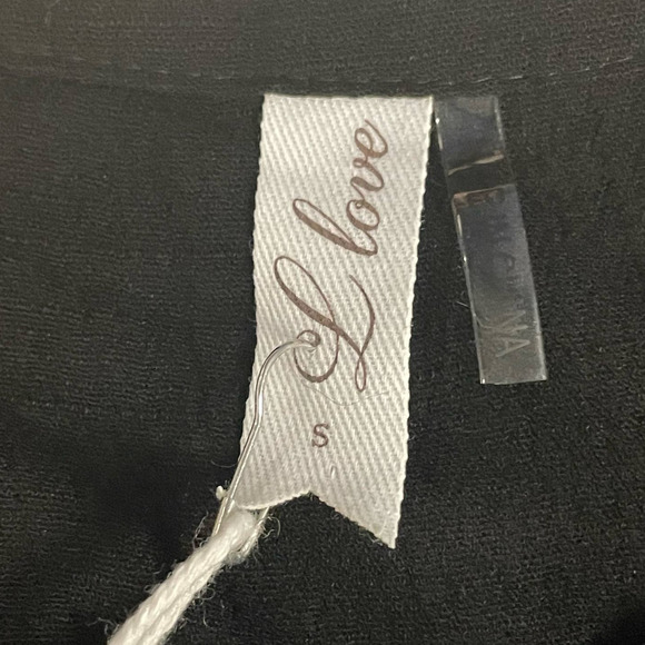 L Love Womens Flowy Dress Size S Black 100% Rayon Lined Lace-Up Neckline - Picture 8 of 11